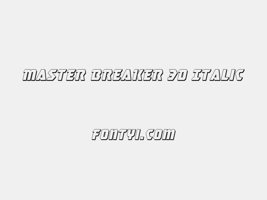 Master Breaker 3D Italic