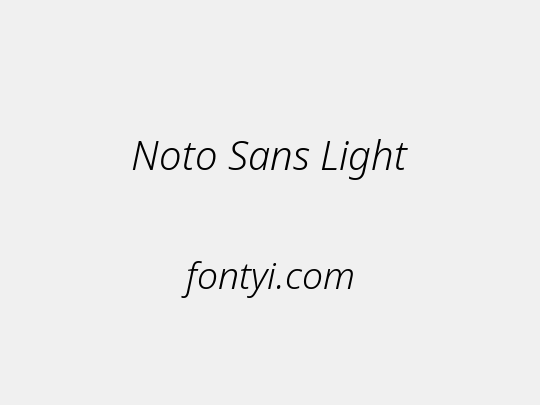 Noto Sans Light