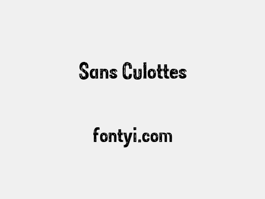 Sans Culottes