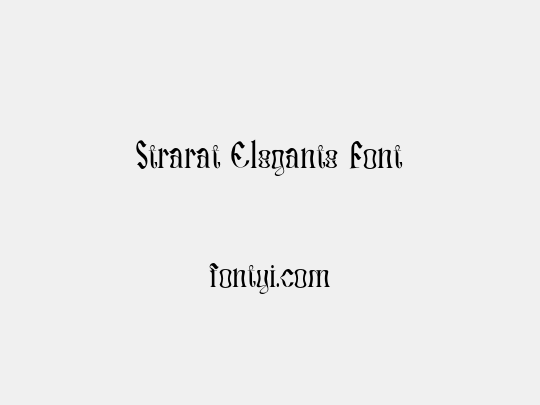 Strarat Elegante Font
