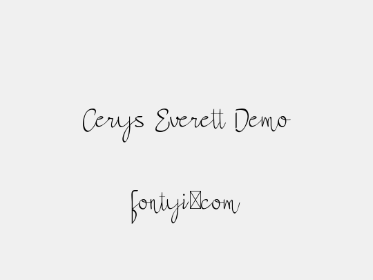 Cerys Everett Demo