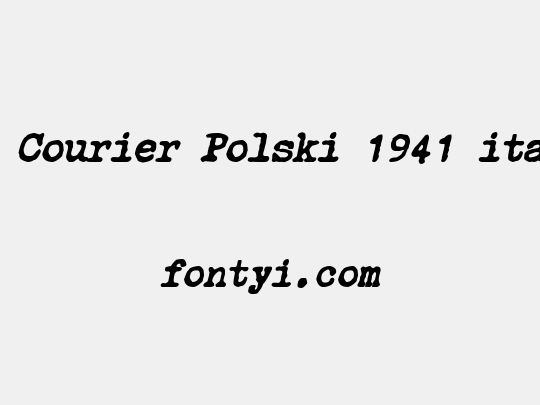zai Courier Polski 1941 italic