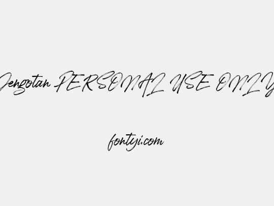 Jengotan PERSONAL USE ONLY