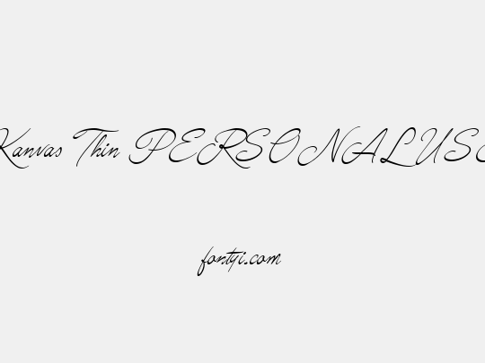 Kanvas Thin PERSONAL USE