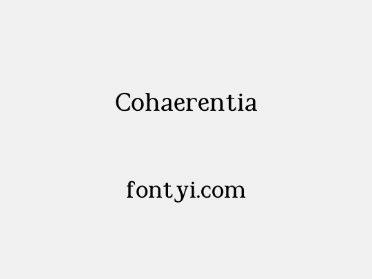Cohaerentia