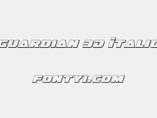 Guardian 3D Italic