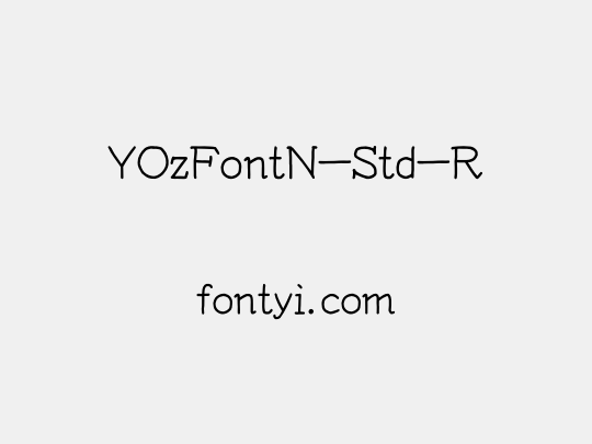 YOzFontN-Std-R