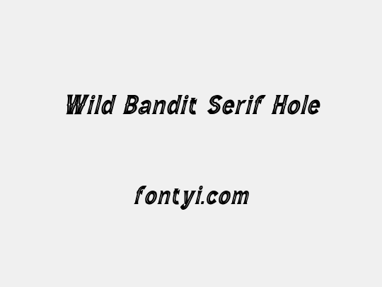 Wild Bandit Serif Hole