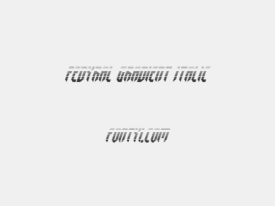 Fedyral Gradient Italic