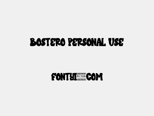Bostero Personal Use