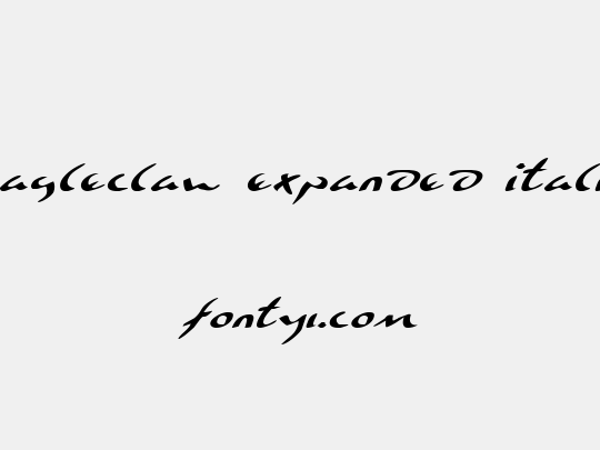 Eagleclaw Expanded Italic
