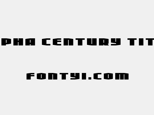 Alpha Century Title