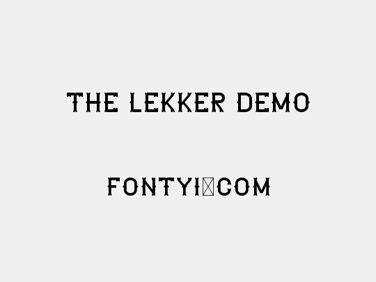The Lekker DEMO