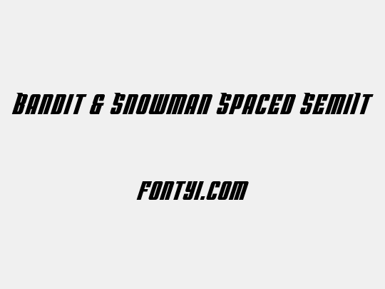 Bandit & Snowman Spaced SemiIt