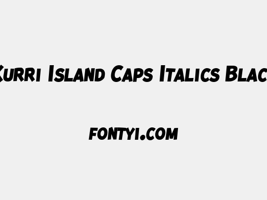 Kurri Island Caps Italics Black