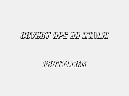 Covert Ops 3D Italic