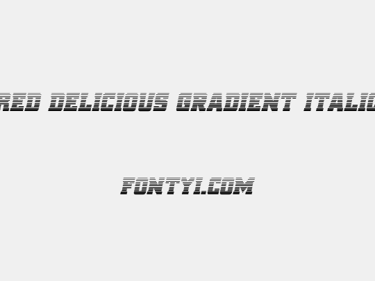 Red Delicious Gradient Italic
