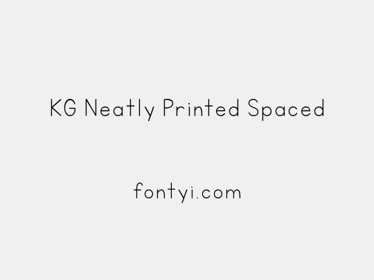 KG Neatly Printed Spaced