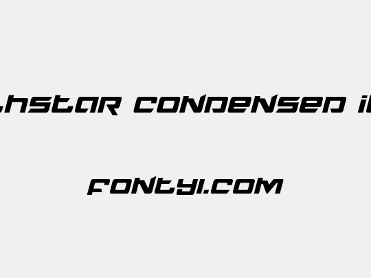 Northstar Condensed Italic