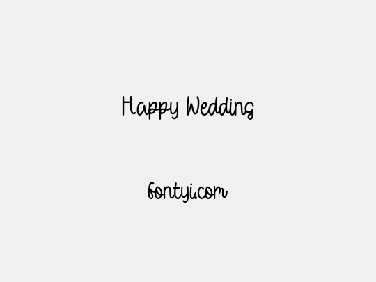 Happy Wedding