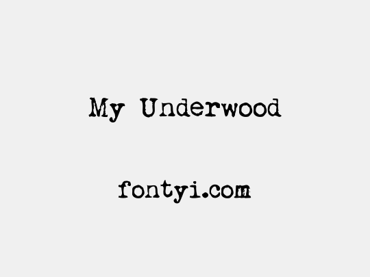 My Underwood