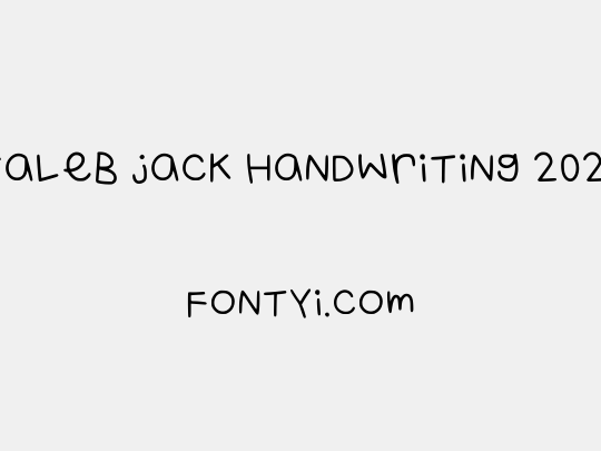 Caleb Jack Handwriting 2021