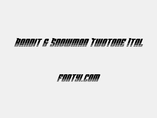 Bandit & Snowman Twotone Ital