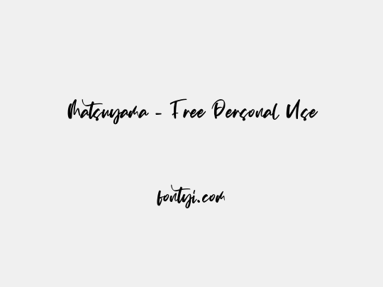 Matsuyama - Free Personal Use