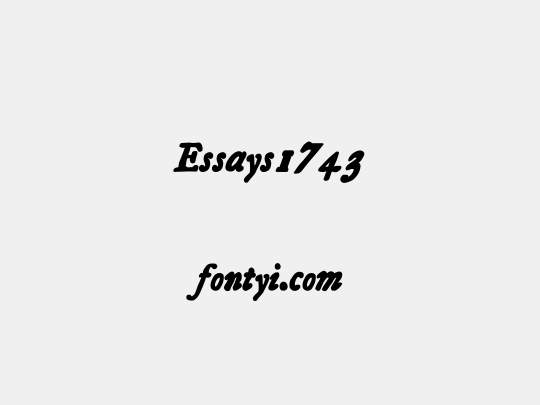 Essays1743