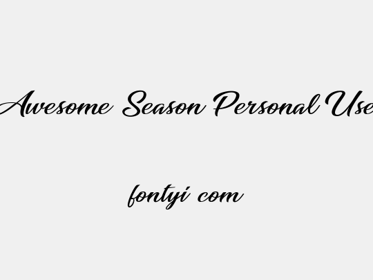 Awesome Season Personal Use