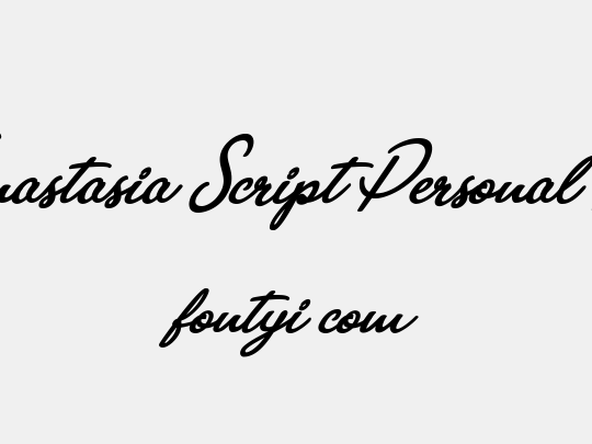 Anastasia Script Personal Use