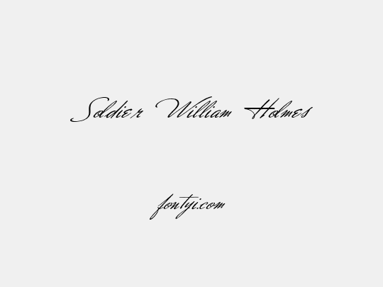 Soldier William Holmes