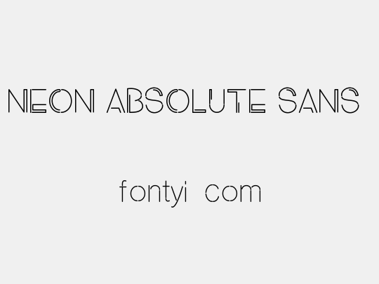 NEON ABSOLUTE SANS 1