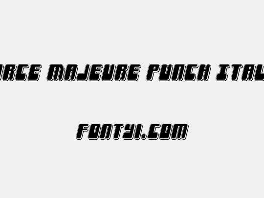 Force Majeure Punch Italic
