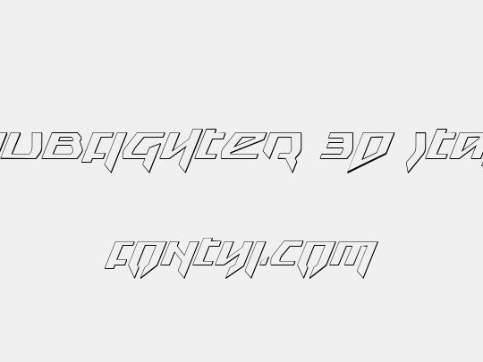 Snubfighter 3D Italic