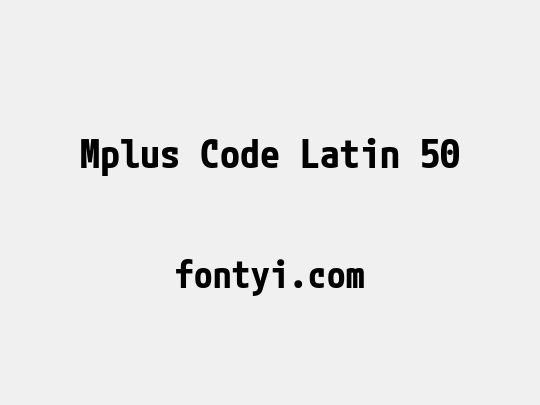 Mplus Code Latin 50