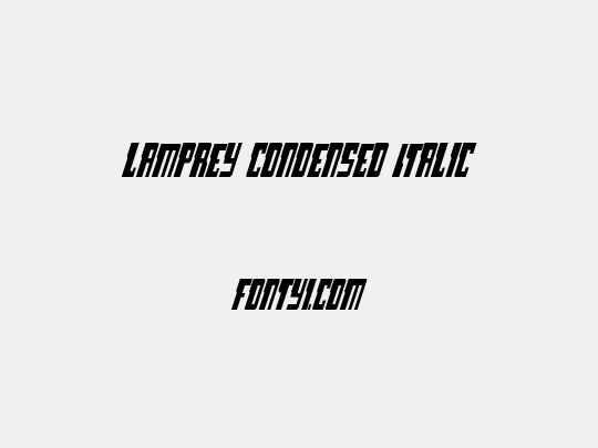 Lamprey Condensed Italic