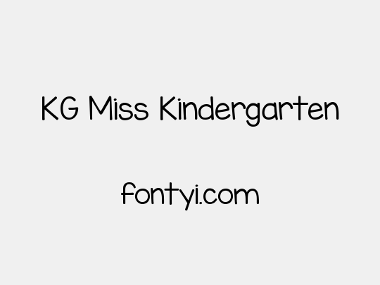 KG Miss Kindergarten