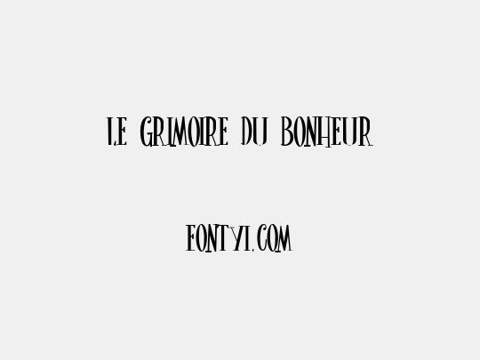 Le Grimoire du Bonheur