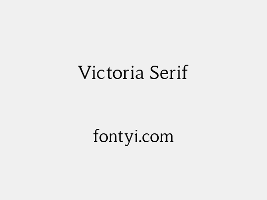 Victoria Serif