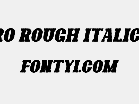 Bonaro Rough Italic Demo