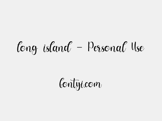 long island - Personal Use