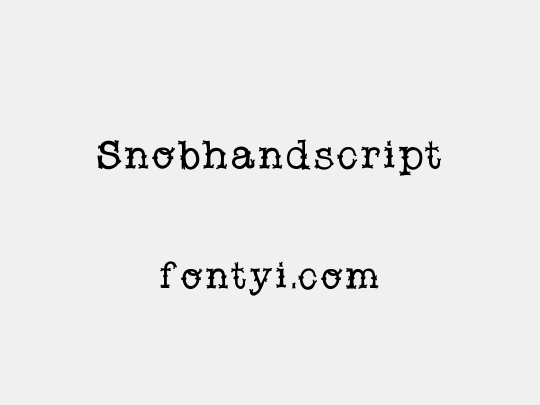 Snobhandscript
