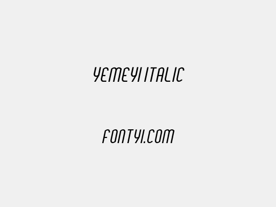 Yemeyi Italic