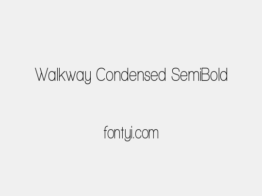Walkway Condensed SemiBold