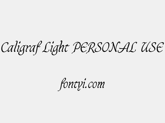 Caligraf Light PERSONAL USE