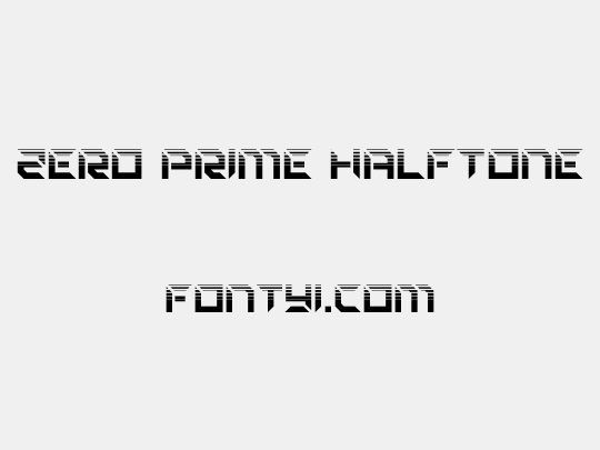 Zero Prime Halftone