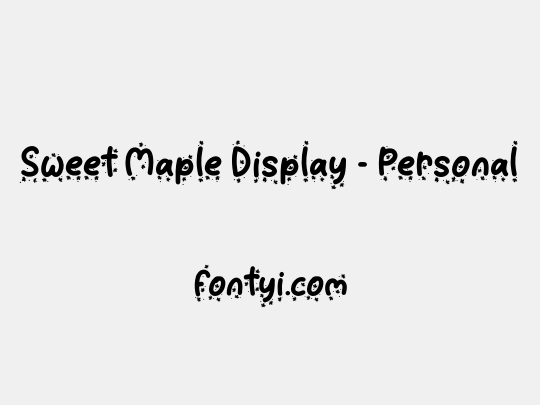 Sweet Maple Display - Personal