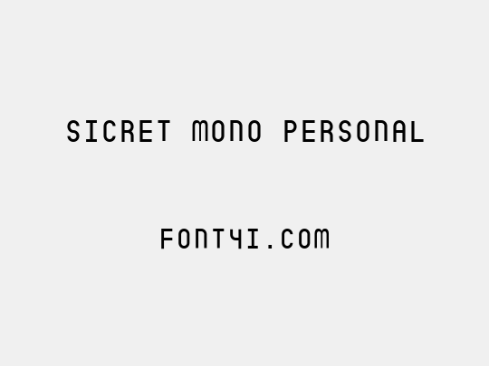 Sicret Mono PERSONAL