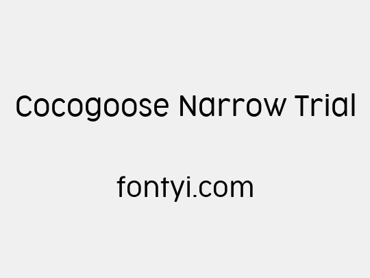 Cocogoose Narrow Trial